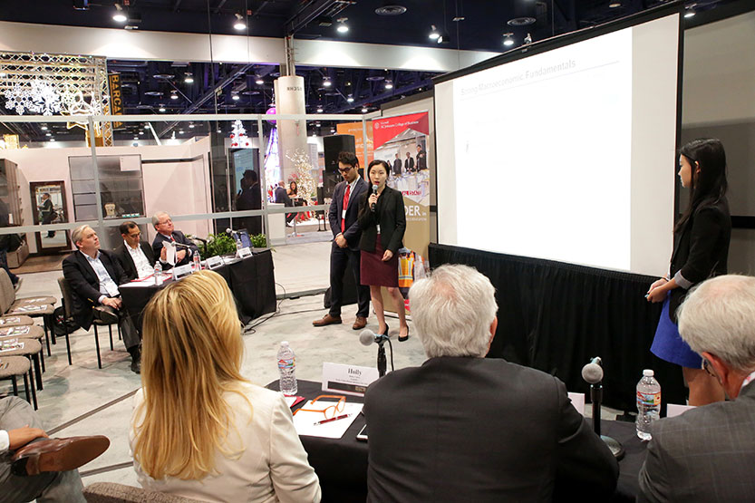 Group presenting at the 2018 Retail Real Estate Case Competition