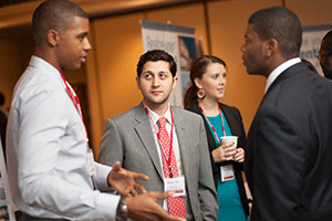 Group talking at Real Estate Career Day 2014