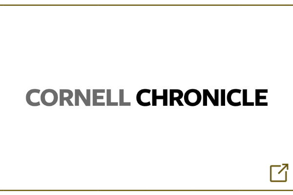Cornell Chronicle logo with external link icon