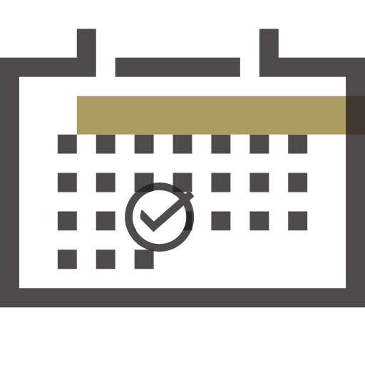 Calendar Icon with check mark