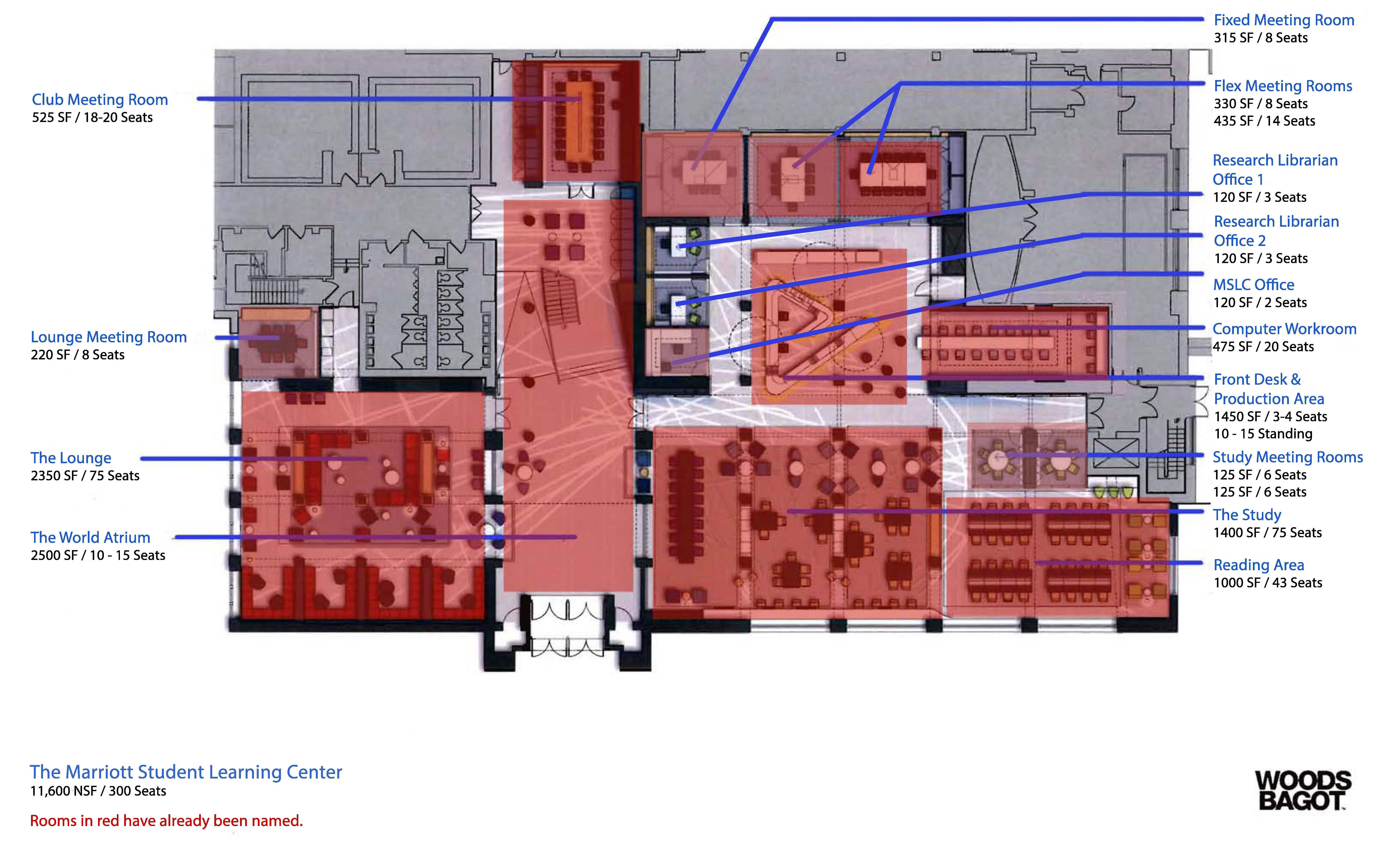 floor plan of Marriott Learning Center