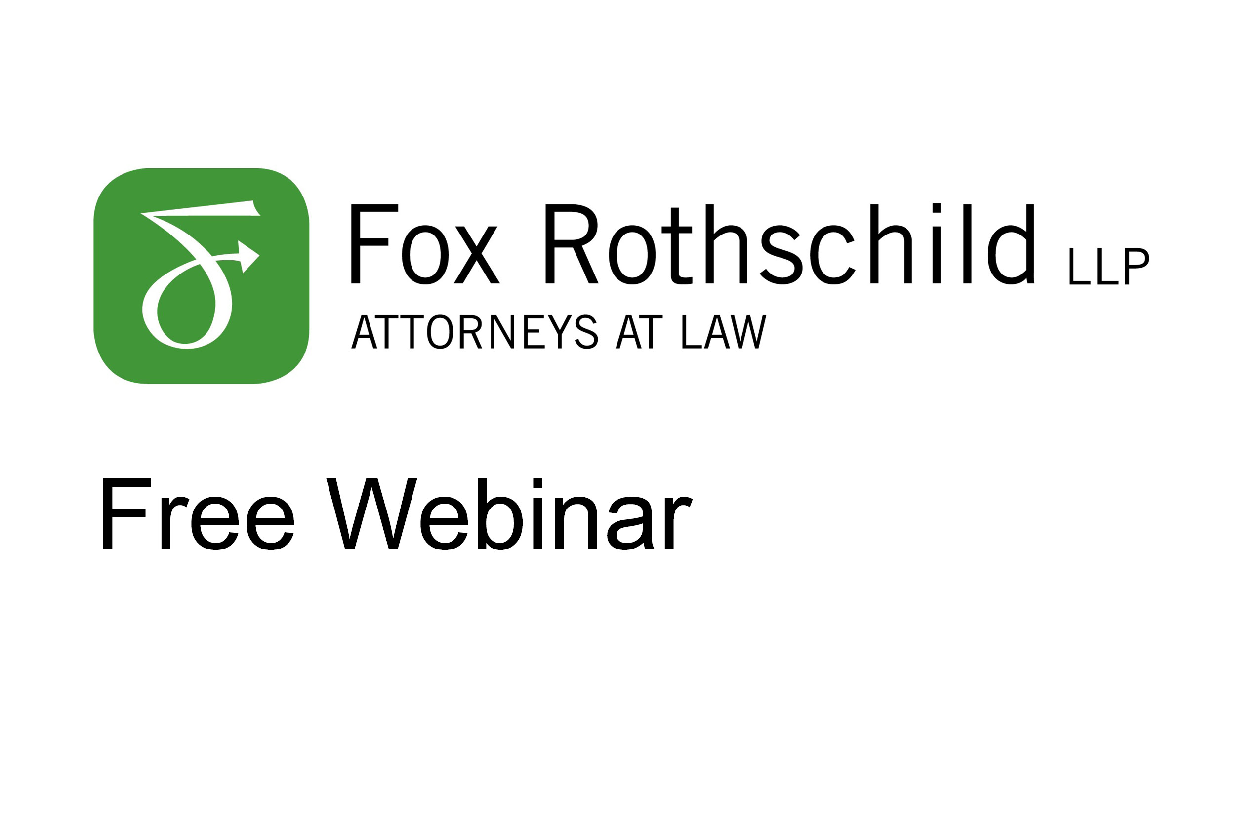 Fox Rothschild Webinar Graphic