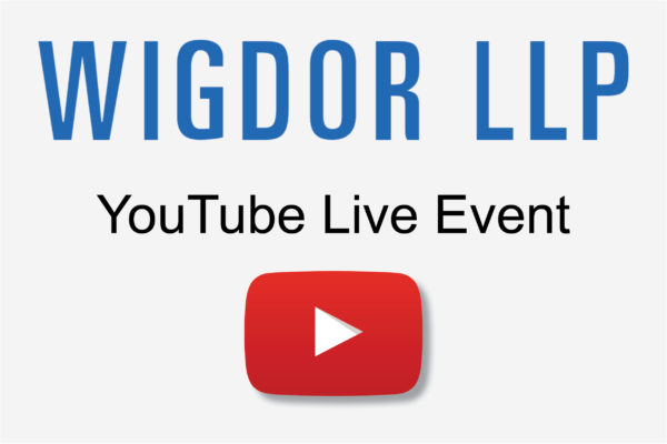 Wigdor LLP YouTube Live Event Graphic