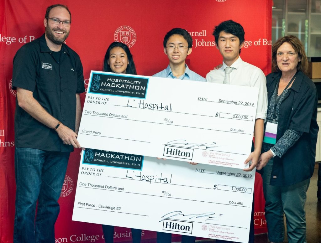 Grand prize winners Hackathon- Max Li, Jerry Sun, Sijia Zhou