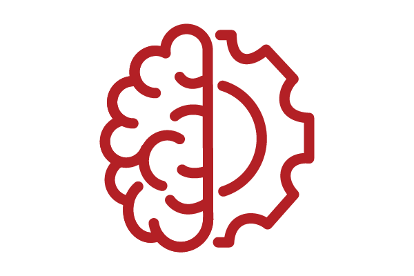 Half brain half gear icon
