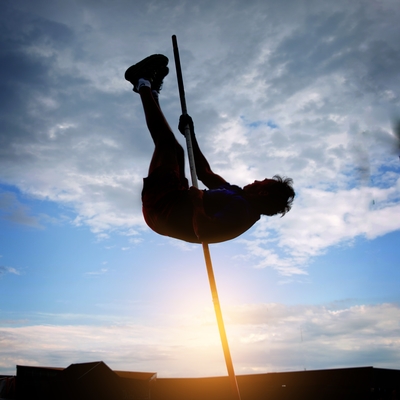 Image of a pole vaulter