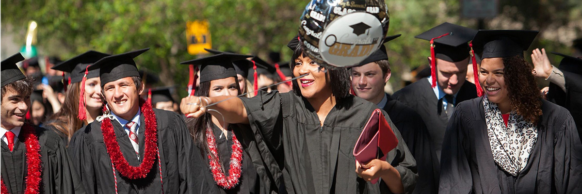 Nolan school students at graduation 