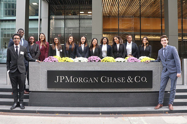 DAIRE members outside of JP Morgan NYC headquarters
