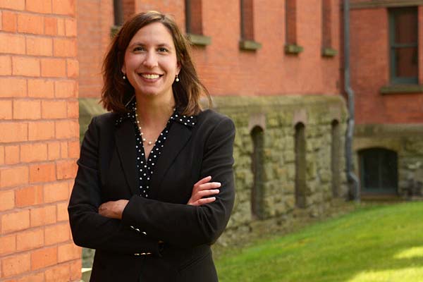 Image of Emily Garbinsky outside Sage Hall