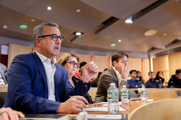 Jason Spillerman judging the 2025 Hospitality Pitch Deck Competition.