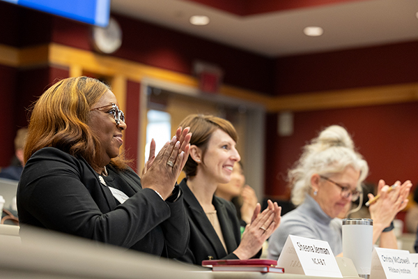 Participants clapping at the inaugural Health for the Future Student Design Competition